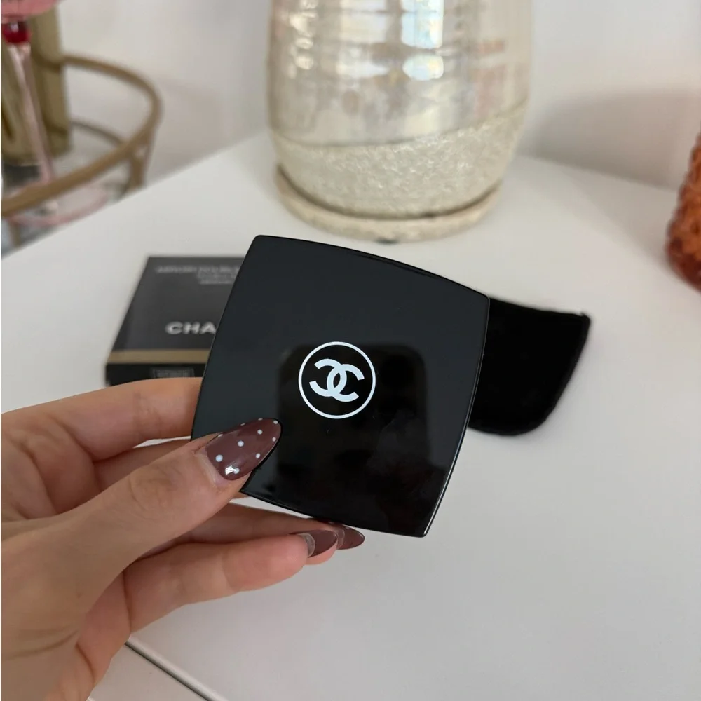 CHANEL CC Black Double Compact Mirror